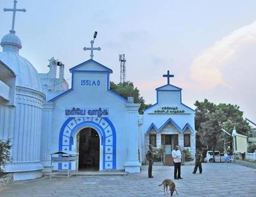 Holy hideout: The 16th-Century Shrine of Our Lady of Health on Chinnamalai, or Little Mount, a rocky knoll in Chennai. St Thomass tiny private cave has been preserved underneath this chapel. Photo: Zac O'Yeah