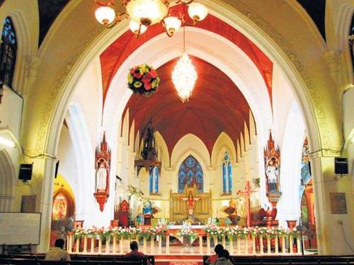 Journeys end: The St Thomas Basilica on Chennais Marina Beach marks the apostles final resting place. Photo: Zac O'Yeah